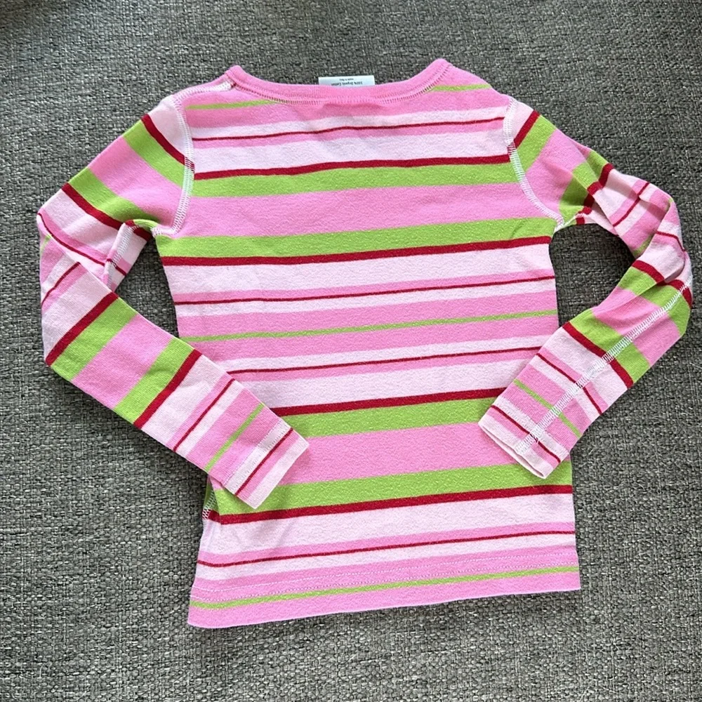 Hanna Andersson 100% Organic Cotton Pink Striped Pajama Set Size 3